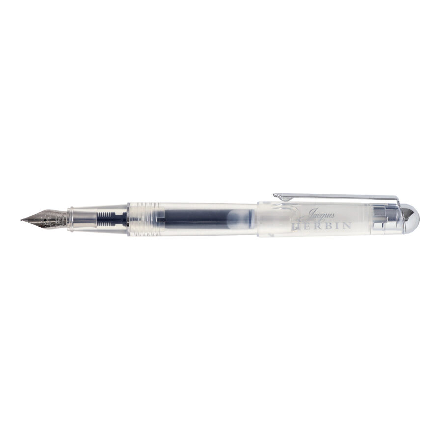 Stylo Plume Vintage UNIC - Or à Pompe, Corps Argent Et Bakélite - Modèle Ancien