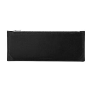 Trousse stylo en cuir, grand modèle - Noir