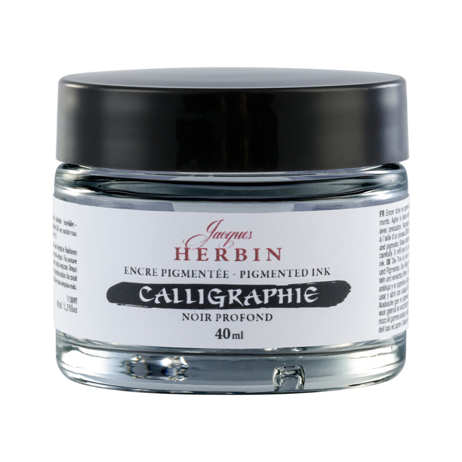 Deep black calligraphy ink