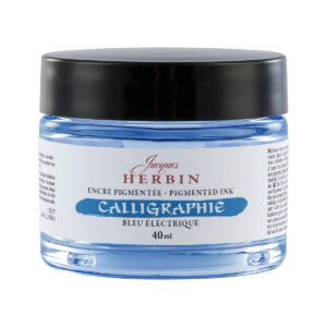 Encre de calligraphie bleu électrique 
