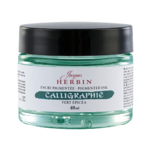 Encre de calligraphie vert épicéa 