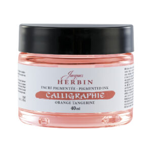 Encre de calligraphie orange tangerine 