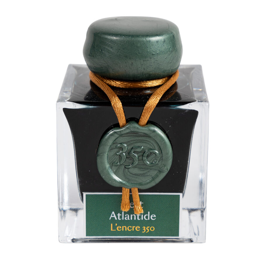 Encre pailletée or et argent 350, Vert atlantide