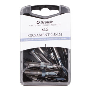 Plumes de lettering pour porte-plume - Boite 15 Plumes Ornament 0,5mm