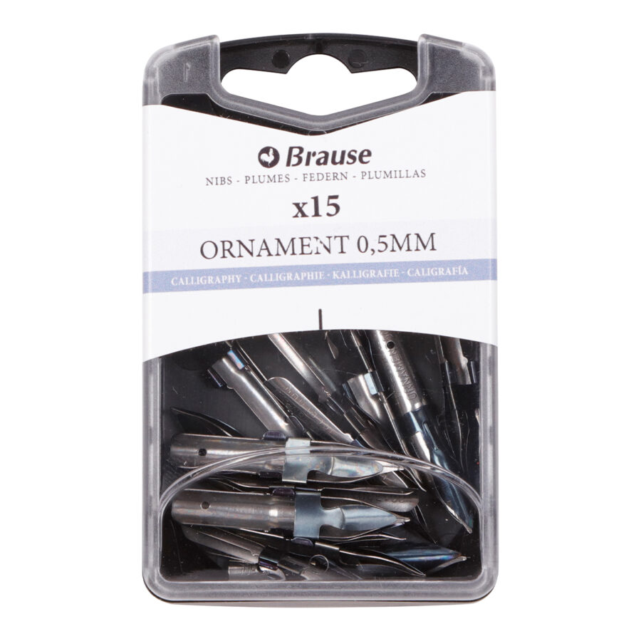 Lettering nibs for penholder – Box 15 Ornament nibs 0.5mm