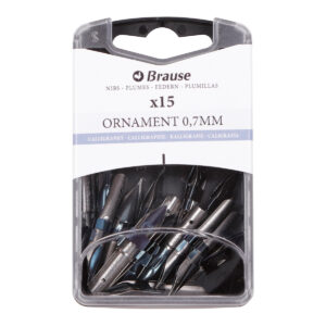 Plumes de lettering pour porte-plume - Boite 15 Plumes Ornament 0,7mm