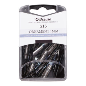 Plumes de lettering pour porte-plume - Boite 15 Plumes Ornament 1mm