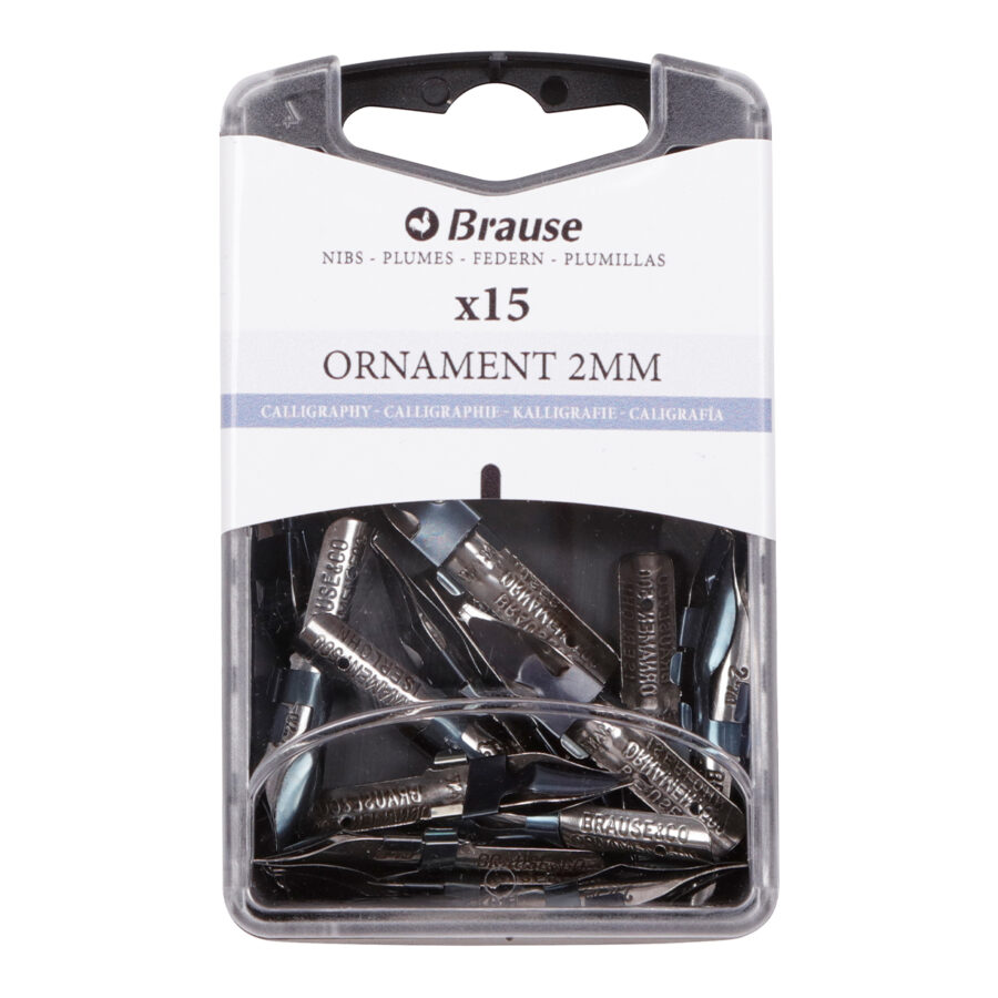 Plumes de lettering pour porte-plume – Boite 15 Plumes Ornament 2mm