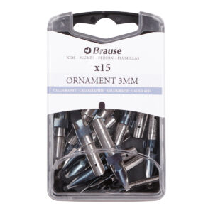 Plumes de lettering pour porte-plume - Boite 15 Plumes Ornament 3mm