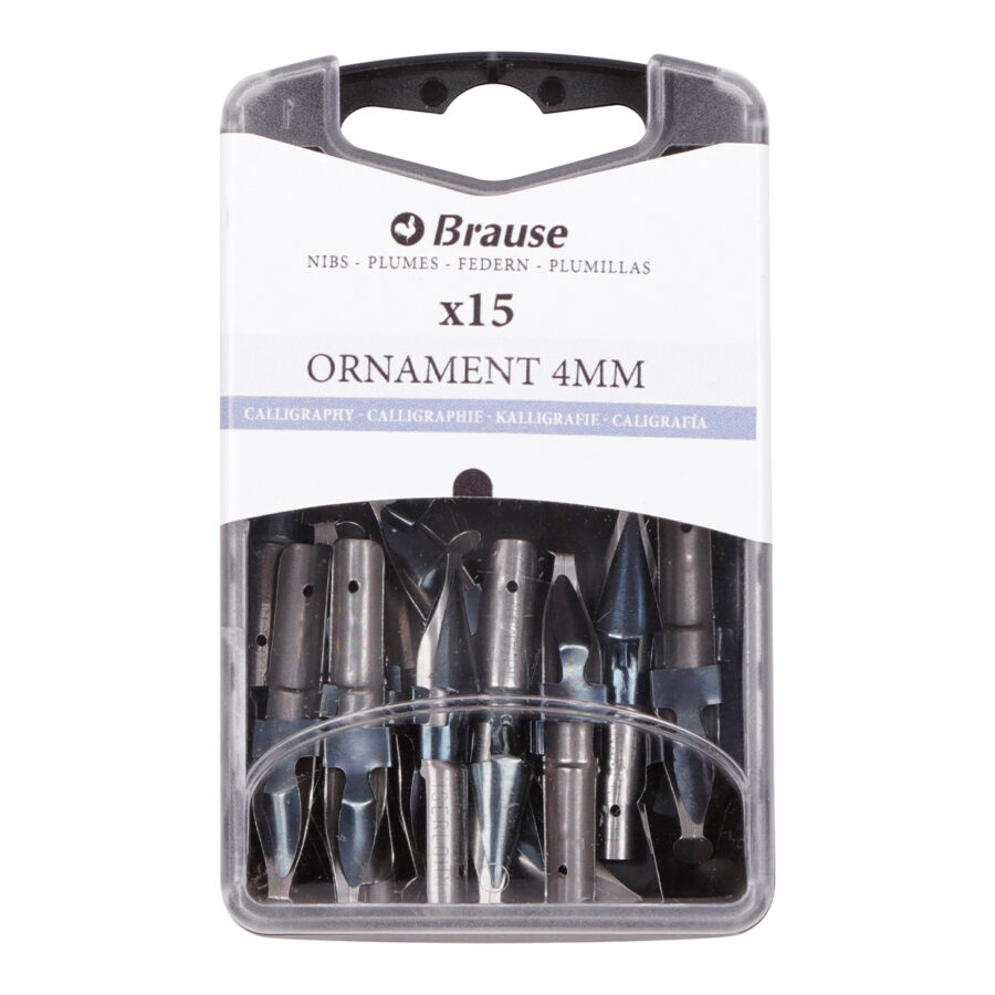 Plumes de lettering pour porte-plume – Boite 15 Plumes Ornament 4mm