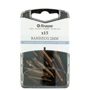 Calligraphy nibs for pen stands - Box of 15 Bandzug 2mm nibs