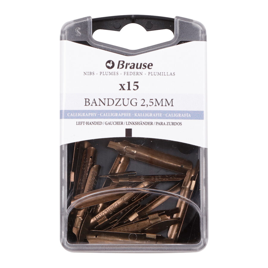 Plumes de calligraphie pour porte-plume – Boite 15 Plumes Bandzug Gauchers 2,5mm