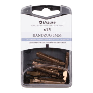 Plumes de calligraphie pour porte-plume - Boite 15 Plumes Bandzug Gauchers 3mm