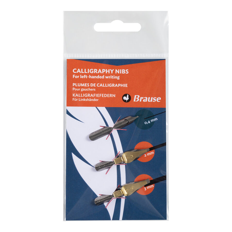 Pochette de 3 plumes pour gauchers (Speedball 2 mm et 3 mm Hatat)