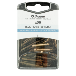 Calligraphy nibs for pen stands - Box of 50 nibs Bandzug 0.7 mm
