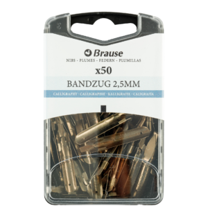 Calligraphy nibs for pen stands - Box of 50 nibs Bandzug 2.5 mm