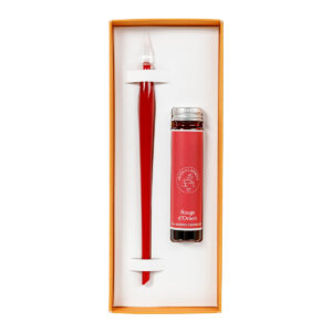 Coffret plume de verre Prestige - rouge