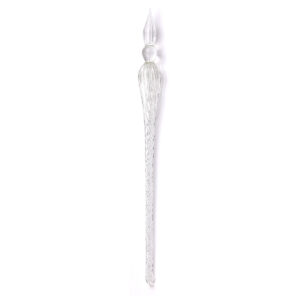 Plume de verre ronde 18 cm, Transparente