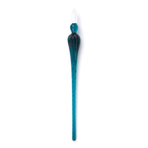 Plume de verre ronde 18 cm, Emeraude