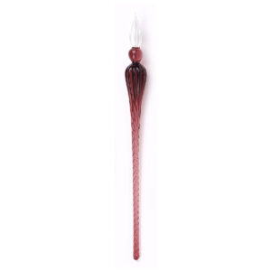 Plume de verre ronde 18 cm, Violette
