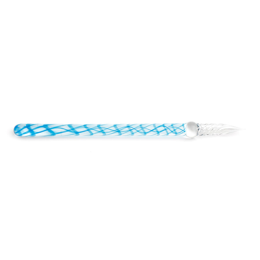 Glass nib, straight, 16 cm, Calanque blue