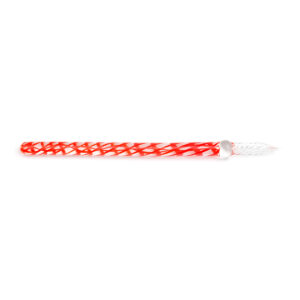 Plume de verre droite 16 cm, Rouge Caroubier