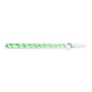 Plume de verre droite 16 cm, Vert Pré