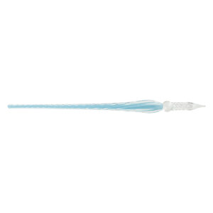 Plume de verre torsadée - Bleu Azur