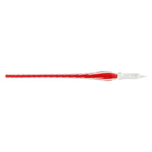 Plume de verre torsadée - Rouge Caroubier