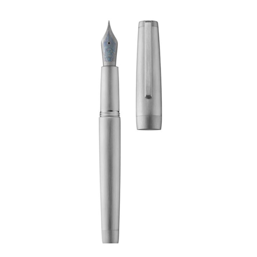 Precious metal pen, brushed palladium barrel and appointments, Silver