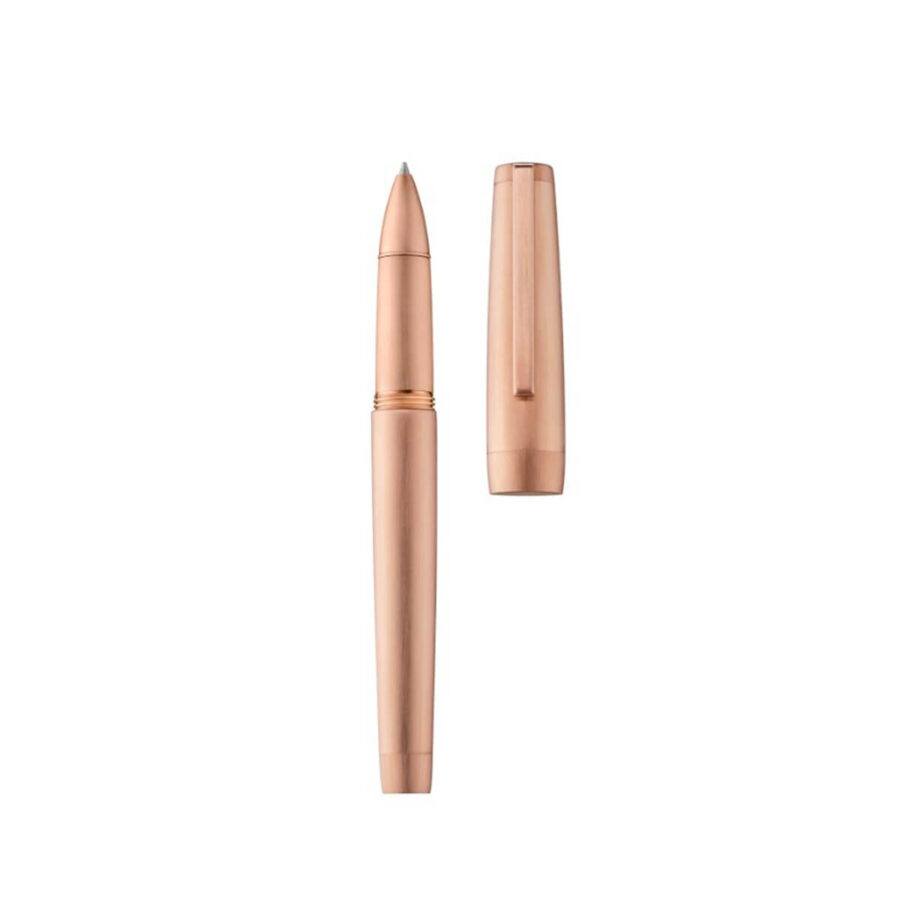 Rollerball in precious metal, brushed 5N rose gold body and attributes