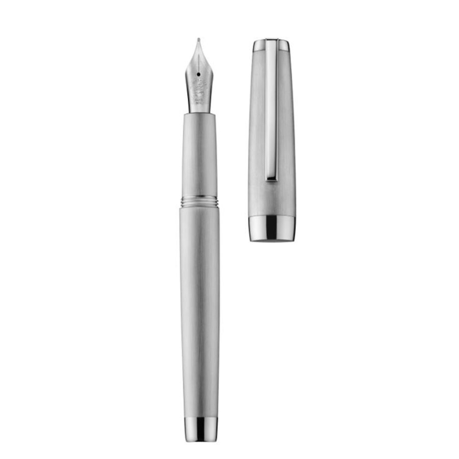Precious metal pen, brushed palladium barrel and polished palladium appointments, Silver