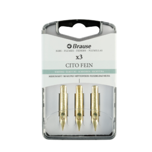 Writing nibs for pen stands - Box of 3 Cito fein metal nibs