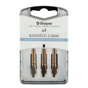 Calligraphy nibs for pen stands - Box of 3 metal Bandzug nibs 2.5 mm
