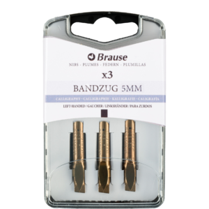 Calligraphy nibs for pen stands - Box of 3 metal Bandzug nibs 5 mm