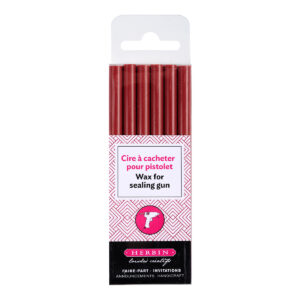 6 bâtons de cire à cacheter spéciale pour pistolet, Cerise