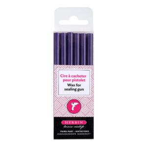 6 bâtons de cire à cacheter spéciale pour pistolet, Aubergine