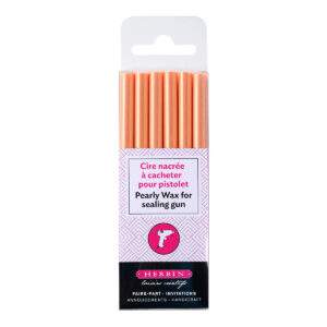 6 batons de cire à cacheter spéciale pour pistolet, Orange nacré