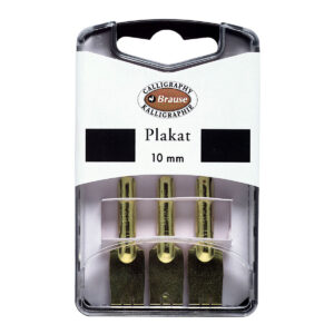 Plumes d'écriture pour porte-plume - Boite de 3 plumes métal Plakat 10 mm