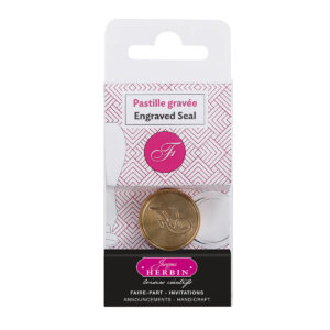 Pastille en laiton pour cire à cacheter, alphabet anglais, lettre F