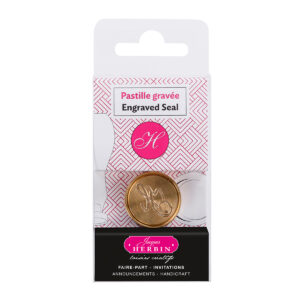 Pastille en laiton pour cire à cacheter, alphabet anglais, lettre H