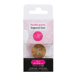 Pastille en laiton pour cire à cacheter, alphabet anglais, lettre K
