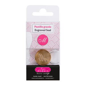 Pastille en laiton pour cire à cacheter, alphabet anglais, lettre M