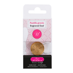 Pastille en laiton pour cire à cacheter, alphabet anglais, lettre U