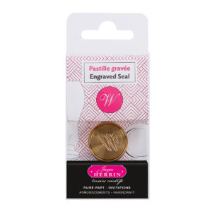Pastille en laiton pour cire à cacheter, alphabet anglais, lettre W