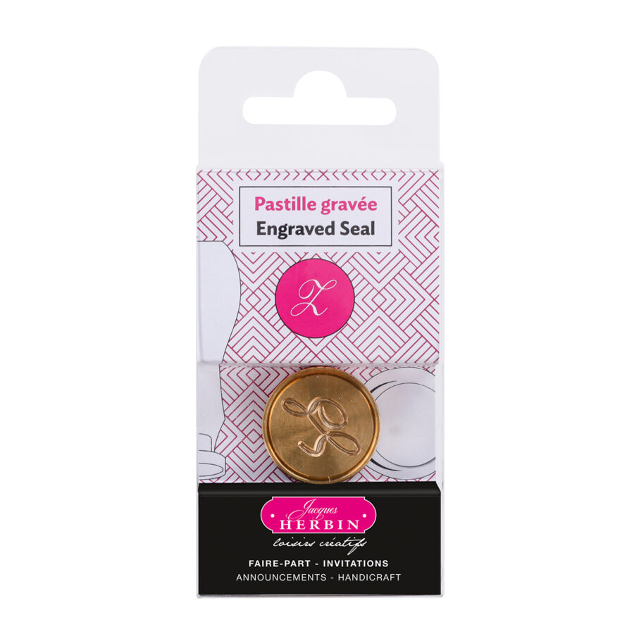Pastille en laiton pour cire à cacheter, alphabet anglais, lettre Z