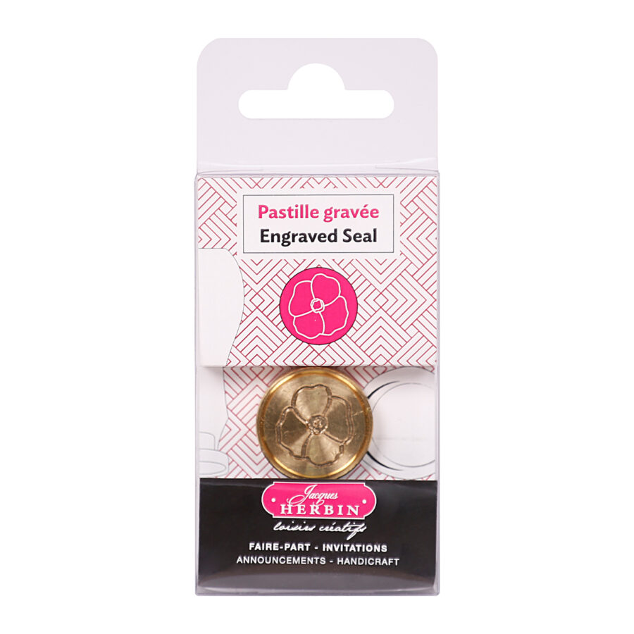 Brass sealing wax tablet, Flower symbol
