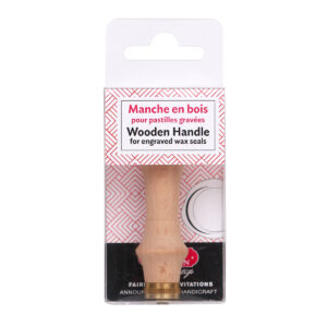 Manche en bois pour pastilles à vis et cire à cacheter, Naturel