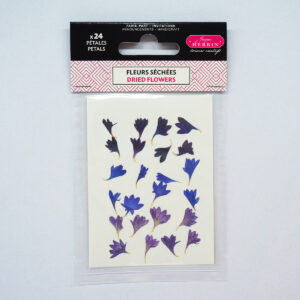 Pétales bleuet séchés, bleu-violet, pour bricolage, scrapbooking, carterie créative