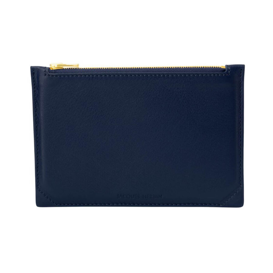 Multifunction leather pouch – Navy blue